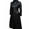 Layla Black Leather Women Coat