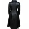 Layla Black Leather Women Coat Back