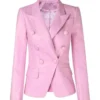 Lily Pink Leather Blazer