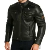 Luther Quilted Shoulder Leather Jacket