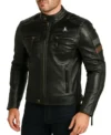 Luther Quilted Shoulder Leather Jacket