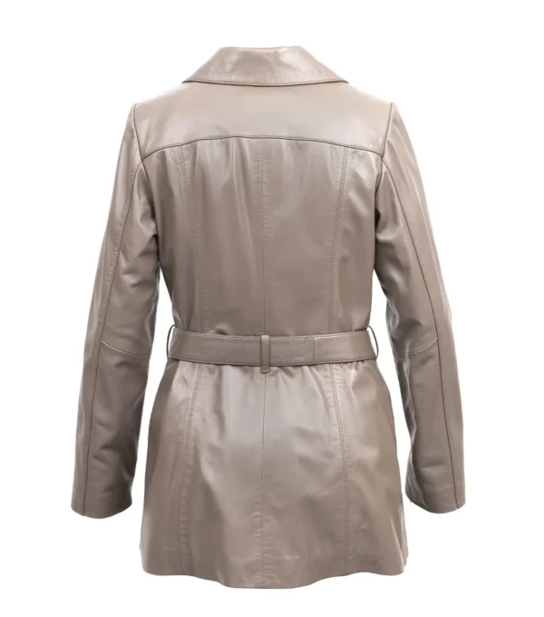 Marissa Leather Coat Women Back