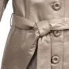 Marissa Leather Coat Women Closer