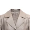 Marissa Leather Coat Women Collar