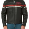 Motorcycle Bonded Leather Biker Jacket Front