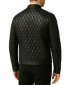 Nikolai Quilted Motorcycle Leather Jacket Back Look