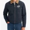 Ragnar Vintage Tiger Bomber Jacket Blue Front