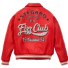 Red Fizz Club Leather Jacket Backs