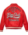 Red Fizz Club Leather Jacket Backs