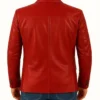 Romeo Red Leather Blazer Back Look