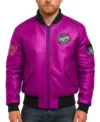 Route 67 Leather Pink Jacket Front