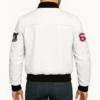 Route 67 Leather White Jacket Back Look