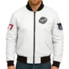 Route 67 Leather White Jacket Look