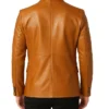 Sorien Tan Genuine Leather Blazer Back