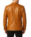Sorien Tan Genuine Leather Blazer Back
