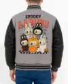 The Spooky Labubu Varsity jacket Back Look