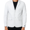 Zane White Leather Blazer Front