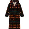 Aztec Print Hooded Bathrobe