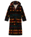 Aztec Print Hooded Bathrobe