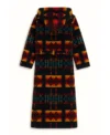 Aztec Print Hooded Bathrobe Back