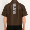 Believer Oversized Snap Shirt Back