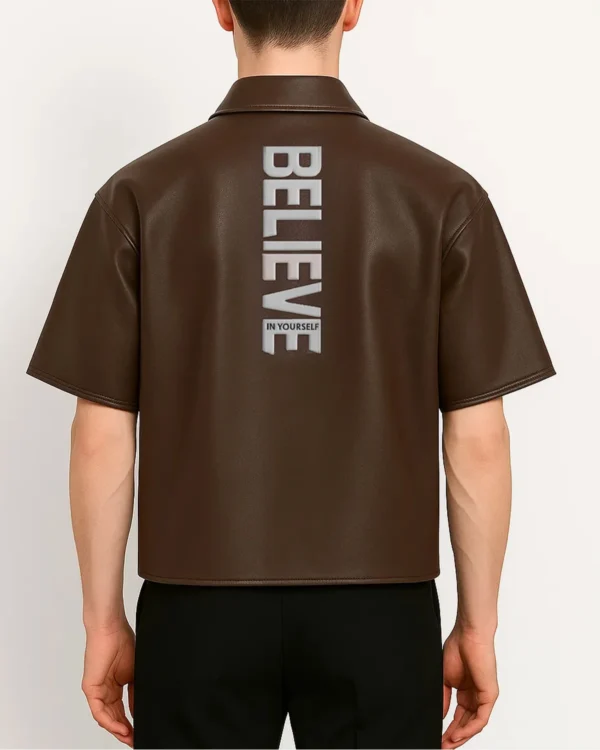Believer Oversized Snap Shirt Back