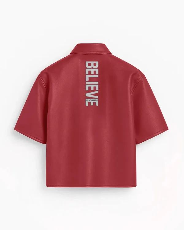 Believer Snap Maroon Shirt Back