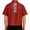 Believer Snap Maroon Shirt Back Look