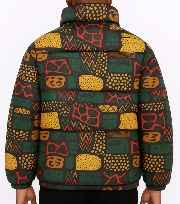 Ethnic Boho Puffer Jacket Backs