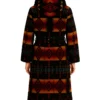 Women Aztec Print Hooded Bathrobe Back