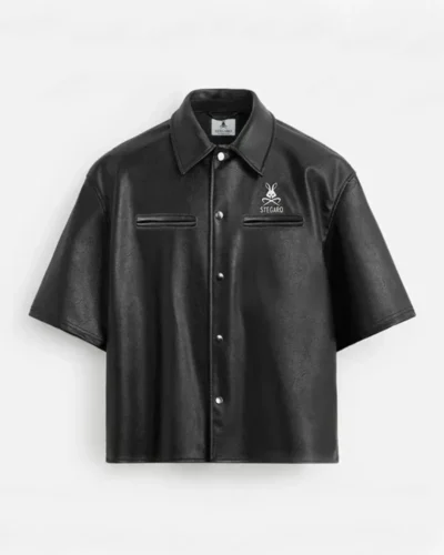 Believer Oversized Snap Black Shirts Front