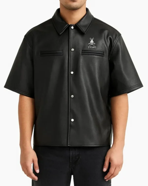 Believer Oversized Snap Black Shirts Look