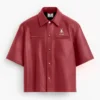 Believer Oversized Snap Marroon Shirt