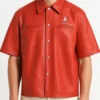 Believer Oversized Snap Red Shirtss