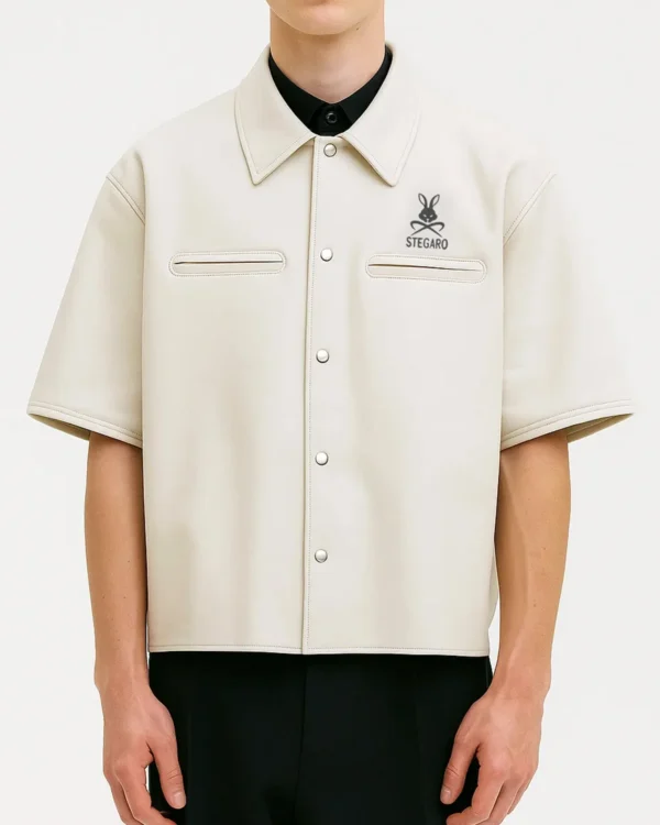 Believer Oversized Snap White Shirts