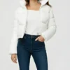 Luna White Cropped Puffer Jacket