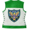 Squadron Eagle Green and White Leather Vest