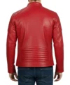 Buy Classic Men's Cafe Racer Genuine Leather Jacket Red