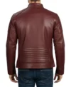 Buy Classic Men's Cafe Racer Genuine Leather Jacket burgandy