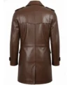 Buy Men's Brown Lambskin Leather Long Coat