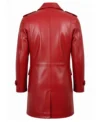 Buy Men's Lambskin Leather Long Coat red