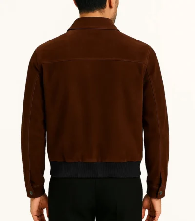 Caden Brown Suede Jacket Back