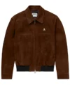 Caden Brown Suede Jacket Front