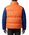 Color Block Quilted Puffer Jacket Back