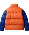 Color Block Quilted Puffer Jacket Back Look