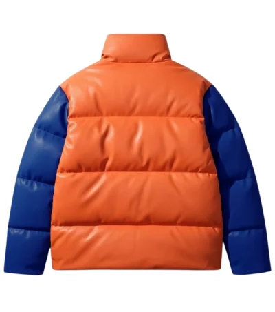Color Block Quilted Puffer Jacket Back Look