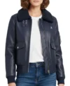 Elara Navy Flight Bomber Jacket