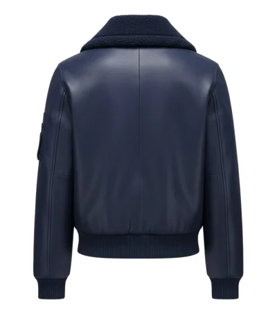 Elara Navy Flight Bomber Jacket Back