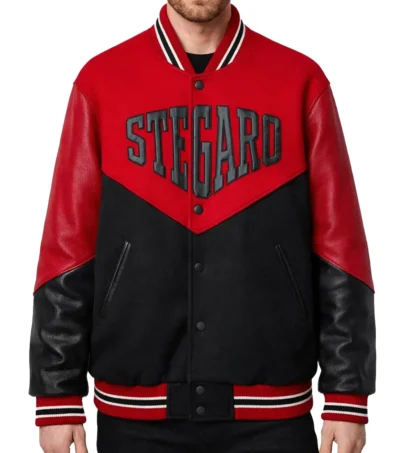 Stegaro Signature Varsity Bomber Jacket Front