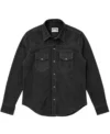 Stegaro Suede Leather Black Shirt